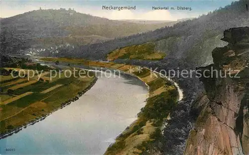 AK / Ansichtskarte Neckargemuend Neckartal mit Dilsberg Kat. Neckargemuend