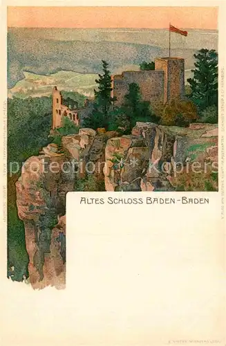 AK / Ansichtskarte Baden Baden Altes Schloss Kat. Baden Baden