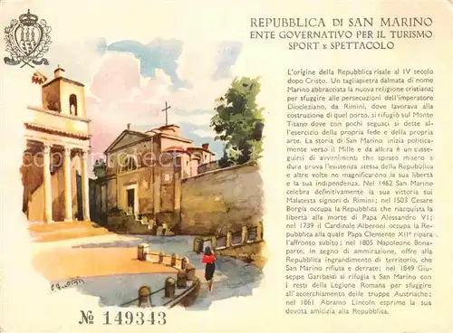 AK / Ansichtskarte San Marino Repubblica Pilgerkarte