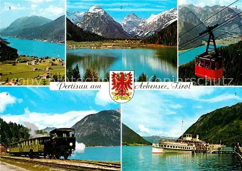 AK / Ansichtskarte Pertisau Achensee Rofanseilbahn Achenseebahn Dampfer Stadt Innsbruck Kat. Eben am Achensee