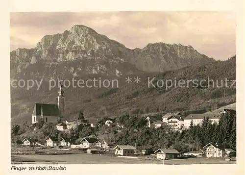 AK / Ansichtskarte Anger Chiemgau Panorama Hoch Staufen
