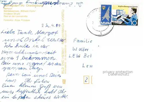 AK / Ansichtskarte Hennigsdorf Rathaus Betriebsschule Wilhelm Florian Hradecker Strasse  Kat. Hennigsdorf