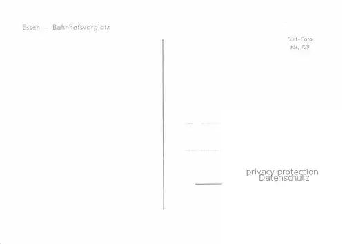 AK / Ansichtskarte Strassenbahn Essen Bahnhofsvorplatz Kat. Strassenbahn