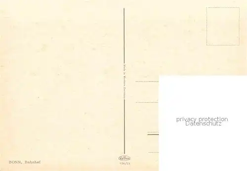 AK / Ansichtskarte Strassenbahn Bonn Bahnhof  Kat. Strassenbahn