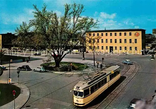 AK / Ansichtskarte Strassenbahn Ludwigshafen Platz am Bahnhof  Kat. Strassenbahn