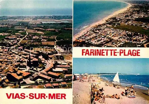 AK / Ansichtskarte Vias sur Mer Fliegeraufnahme Farinette Plage