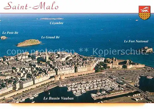 AK / Ansichtskarte Saint Malo Ille et Vilaine Bretagne Fliegeraufnahme Kat. Saint Malo