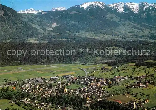 AK / Ansichtskarte Alpnach Dorf Blick gegen aecherli und Arvigrat Alpen Fliegeraufnahme Kat. Alpnach Dorf