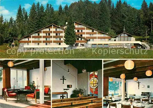 AK / Ansichtskarte Illgau Erholungsheim St Karl Speisesaal Kapelle Aufenthaltsraum Kat. Illgau