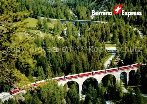 AK / Ansichtskarte Rhaetische Bahn Bernina Express Berguen Preda  Kat. Eisenbahn