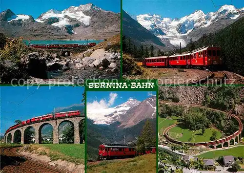 AK / Ansichtskarte Berninabahn St. Moritz Tirano Lago Bianco Brusio Alp Gruem Piz Palue  Kat. Eisenbahn