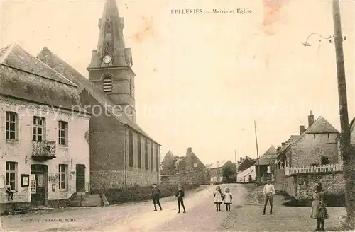 AK / Ansichtskarte Felleries Mairie et Eglise  Kat. Felleries