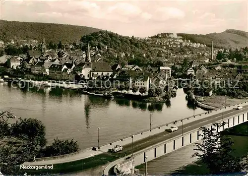 AK / Ansichtskarte Neckargemuend Teilansicht mit Bruecke Kat. Neckargemuend