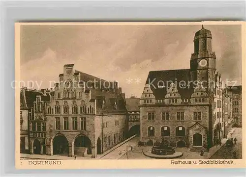 AK / Ansichtskarte Dortmund Rathaus und Stadtbibliothek Kat. Dortmund