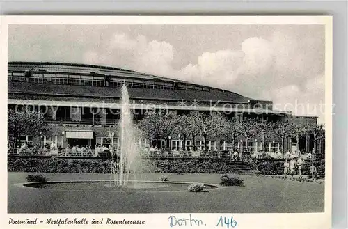 AK / Ansichtskarte Dortmund Westfalenhalle und Rosenterrasse Kat. Dortmund