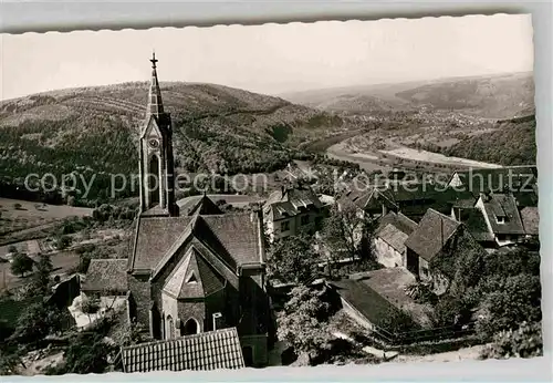 AK / Ansichtskarte Dilsberg Neckar Panorama mit Kirche