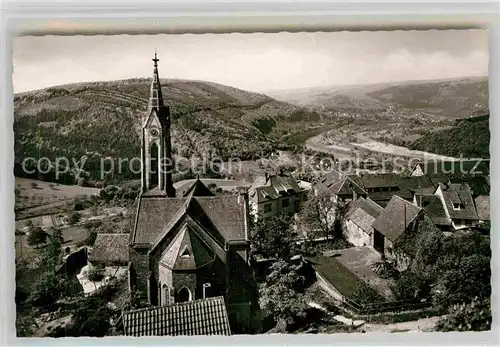 AK / Ansichtskarte Dilsberg Neckar Kirche Panorama