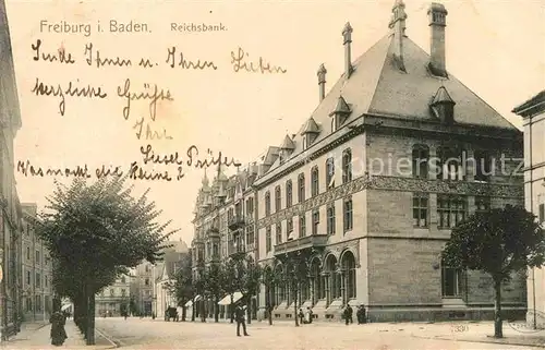 AK / Ansichtskarte Freiburg Breisgau Reichsbank  Kat. Freiburg im Breisgau