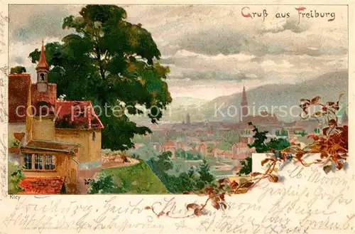 AK / Ansichtskarte Freiburg Breisgau Kuenstlerkarte Kley  Kat. Freiburg im Breisgau