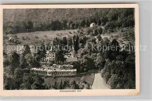 AK / Ansichtskarte Neckargemuend Kuemmelbacher Hof Fliegeraufnahme Kat. Neckargemuend