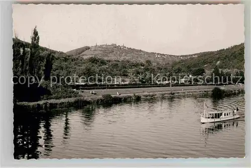 AK / Ansichtskarte Dilsberg Neckar Panorama Ausflugsdampfer