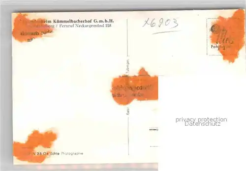 AK / Ansichtskarte Neckargemuend Kuemmelbacherhof Kat. Neckargemuend