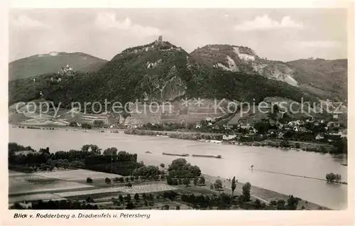 AK / Ansichtskarte Koenigswinter Blick vom Rodderberg Drachenfels Petersberg Kat. Koenigswinter