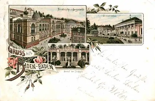 AK / Ansichtskarte Baden Baden Friedrichs und Augustabad Conversationshaus  Kat. Baden Baden