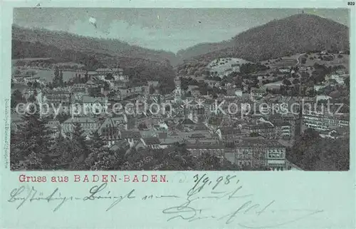 AK / Ansichtskarte Baden Baden Panorama Kat. Baden Baden