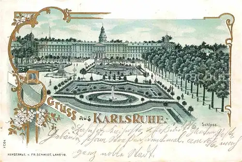 AK / Ansichtskarte Karlsruhe Baden Schloss Park