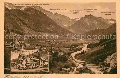 AK / Ansichtskarte Hinterstein Bad Hindelang Gasthof Steinadler Bergkette
