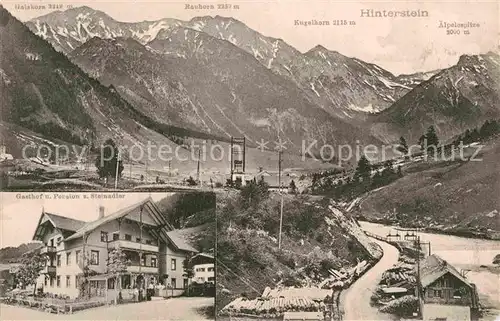 AK / Ansichtskarte Hinterstein Bad Hindelang Gasthof Pension Steinadler Bergketten