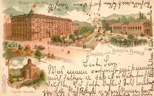 AK / Ansichtskarte Baden Baden Franzoesischer Hof Trinkhalle  Kat. Baden Baden