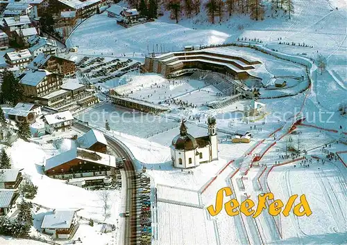 AK / Ansichtskarte Seefeld Tirol Fliegeraufnahme Sport  Kongresszentrum Kat. Seefeld in Tirol