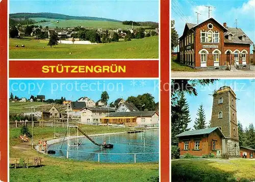 AK / Ansichtskarte Stuetzengruen Teilansicht Gasthaus Bahnschloesschen Naherholungszentrum  Kat. Stuetzengruen
