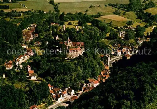 AK / Ansichtskarte Schoenberg Bensheim Knappschafts Sanatorium Schloss Schoenberg Fliegeraufnahme Kat. Bensheim