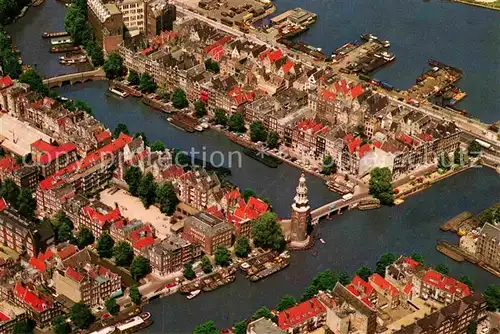 AK / Ansichtskarte Amsterdam Niederlande Montelbaanturm und Umgebung Fliegeraufnahme Kat. Amsterdam