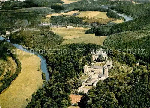 AK / Ansichtskarte Attendorn Burg Schnellenberg der Grafen von Fuerstenberg Herdringen Fliegeraufnahme Kat. Attendorn