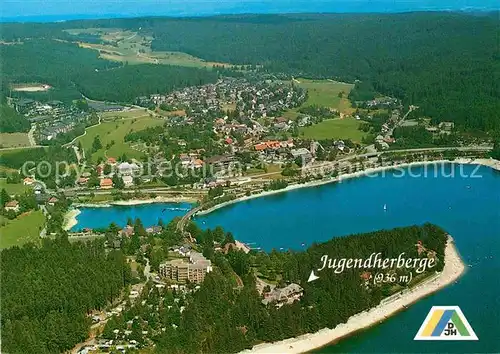 AK / Ansichtskarte Schluchsee Jugendherberge Schwarzwald Fliegeraufnahme Kat. Schluchsee