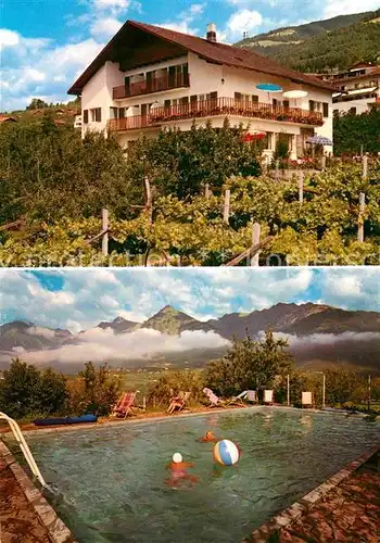 AK / Ansichtskarte Schenna Meran Pension Kroell Swimming Pool Alpen Kat. Italien