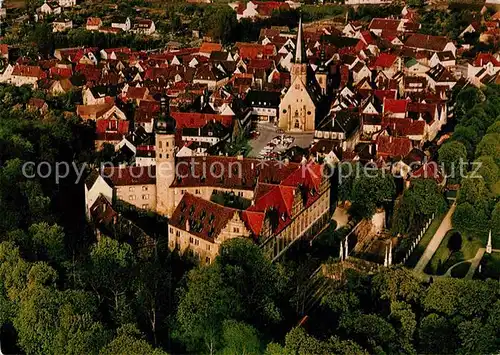 AK / Ansichtskarte Weikersheim Schloss mit Marktplatz Fliegeraufnahme Kat. Weikersheim