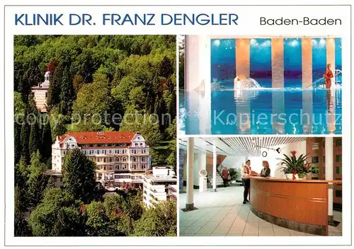 AK / Ansichtskarte Baden Baden Klinik Dr Franz Dengler Hallenbad Empfang Kat. Baden Baden