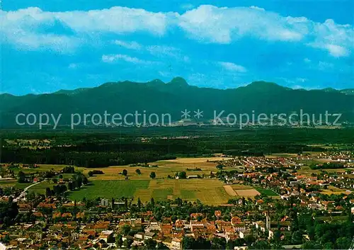 AK / Ansichtskarte Kolbermoor Panorama Blick zum Wendelstein Bayerische Voralpen Kat. Kolbermoor
