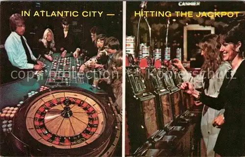 AK / Ansichtskarte Casino Spielbank Roulette Table Slot Machines Atlantic City  Kat. Spiel