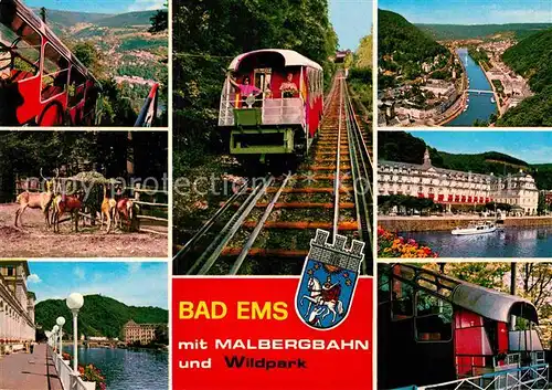 AK / Ansichtskarte Zahnradbahn Bad Ems Malbergbahn Wildpark  Kat. Bergbahn