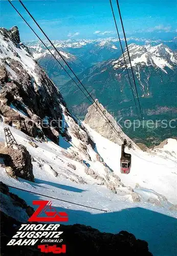 AK / Ansichtskarte Seilbahn Tiroler Zugspitzbahn Ehrwald  Kat. Bahnen