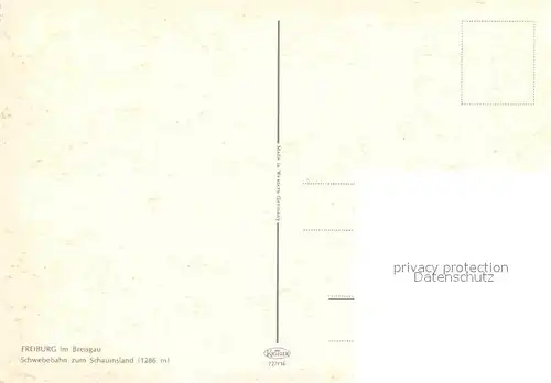 AK / Ansichtskarte Seilbahn Schauinsland Freiburg im Breisgau Kat. Bahnen