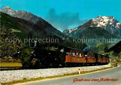 AK / Ansichtskarte Eisenbahn Zillertalbahn Gruenberg  Kat. Eisenbahn