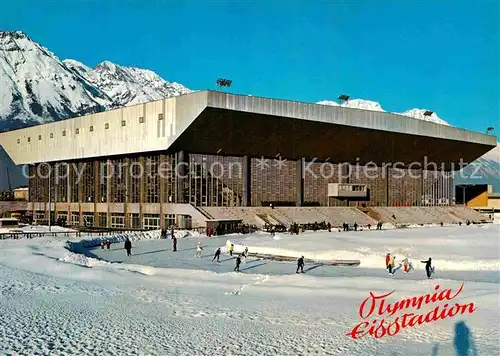 AK / Ansichtskarte Schlittschuhlaufen Eislaufen Innsbruck Olympia Eisstadion Schnelllaufbahn  Kat. Sport
