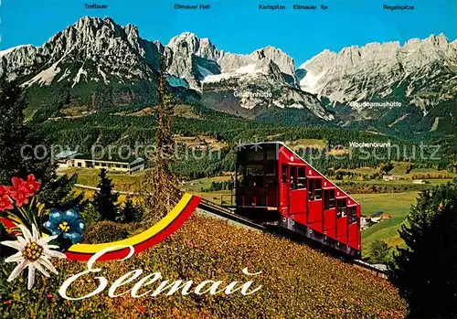 AK / Ansichtskarte Zahnradbahn Ellmau Wilder Kaiser Hartkaiser Standseilbahn  Kat. Bergbahn